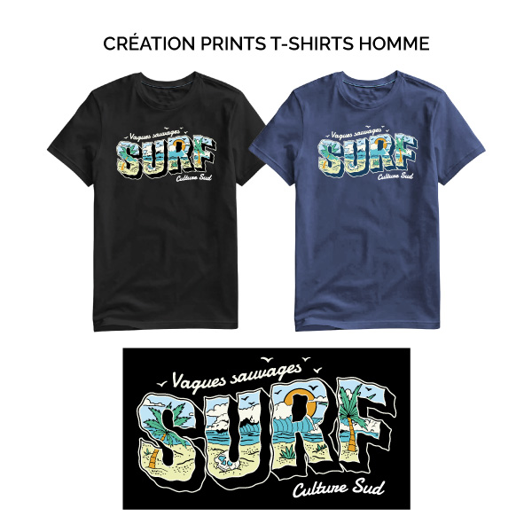 Propositions graphiques, t-shirts humoristiques pour Culture Sud