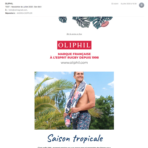 newsletter pour Oliphil